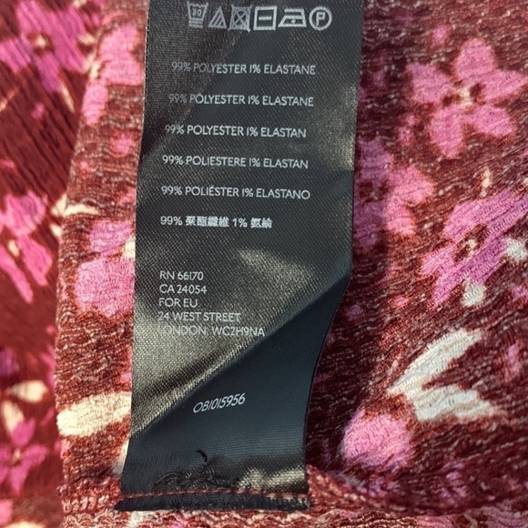 FREE PEOPLE Tiers Of Joy Plum Floral Print Maxi Size: XS Color: Plum - Picture 13 of 13